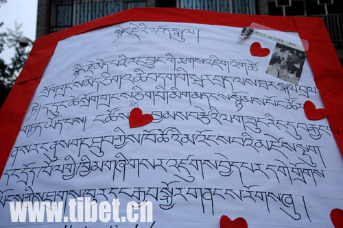 中央民族大学藏族学子心系灾区人民