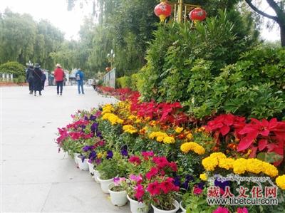 增添节日气氛 喜迎国庆 布宫广场换“新装”