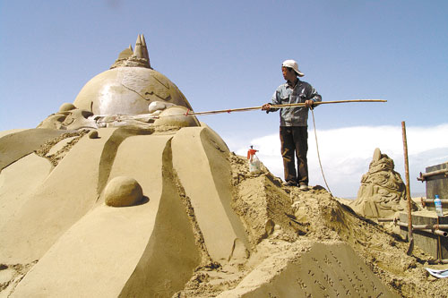 2009青海湖国际沙雕与大地艺术节开雕