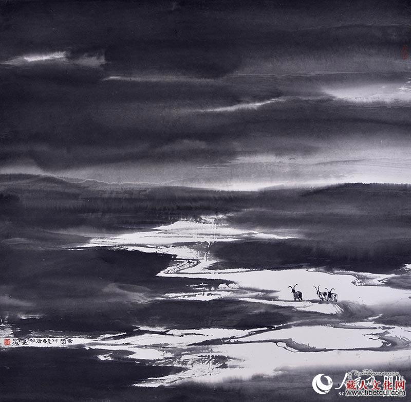 蓝天净土高原画派 西藏画家成都展开幕