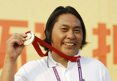 西藏选手甲玛获民运会押加95公斤级比赛金牌